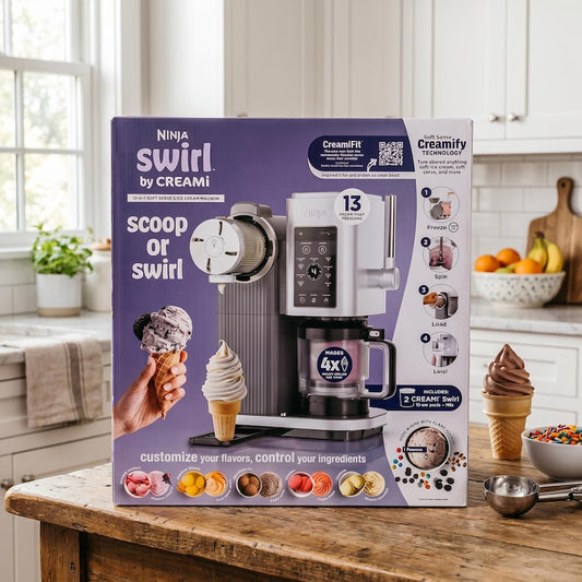 Ninja CREAMi Scoop & Swirl Frozen Dessert Maker 13-in-1 Ice Cream