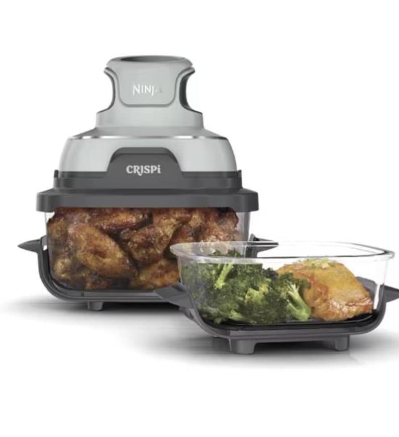 Ninja SLUSHi Professional Frozen Drink MNinja Crispi 4-in-1 Air Fryer & Portable Cooking System, Glass Containers, Bake Roast Recrisp, Space Saving Applianceaker