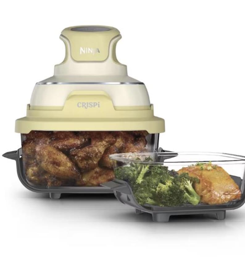 Ninja SLUSHi Professional Frozen Drink MNinja Crispi 4-in-1 Air Fryer & Portable Cooking System, Glass Containers, Bake Roast Recrisp, Space Saving Applianceaker