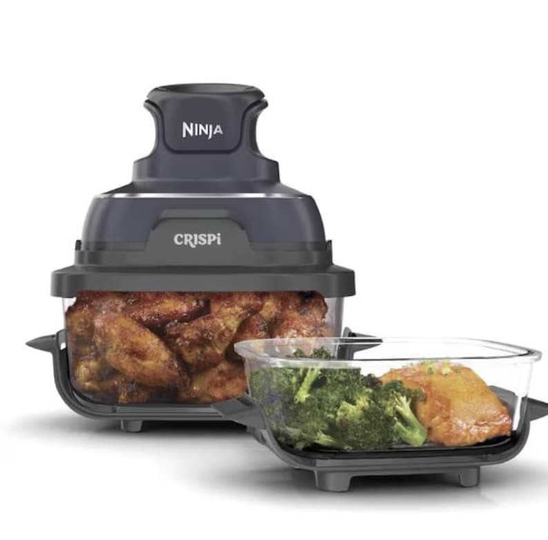 Ninja SLUSHi Professional Frozen Drink MNinja Crispi 4-in-1 Air Fryer & Portable Cooking System, Glass Containers, Bake Roast Recrisp, Space Saving Applianceaker