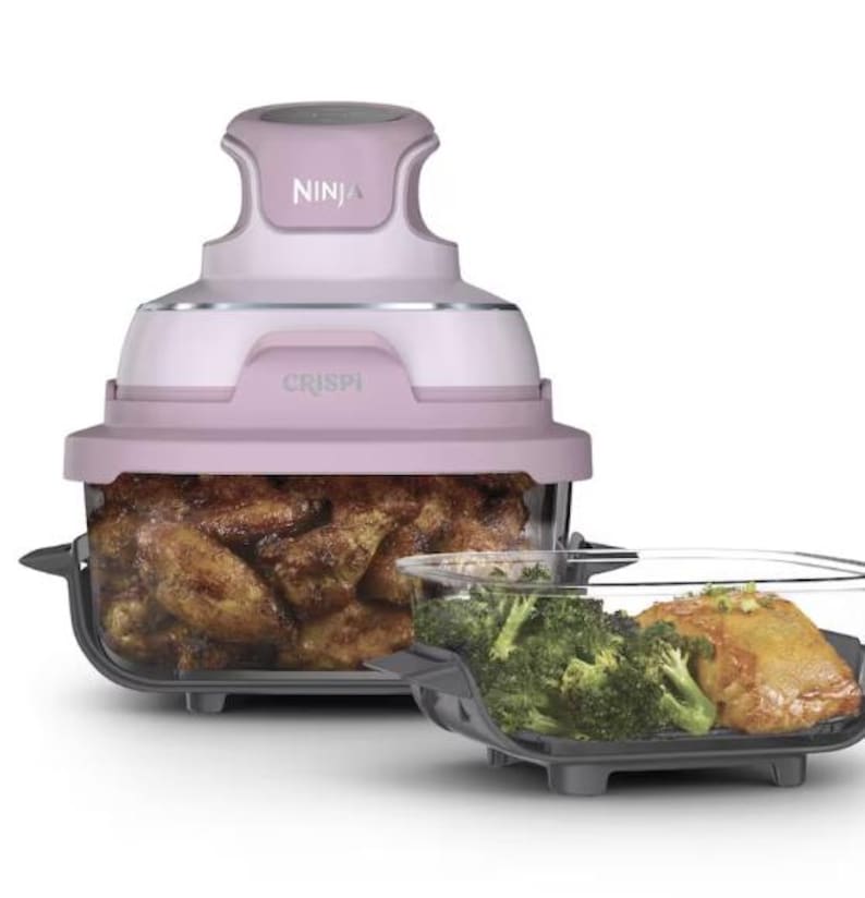 Ninja SLUSHi Professional Frozen Drink MNinja Crispi 4-in-1 Air Fryer & Portable Cooking System, Glass Containers, Bake Roast Recrisp, Space Saving Applianceaker